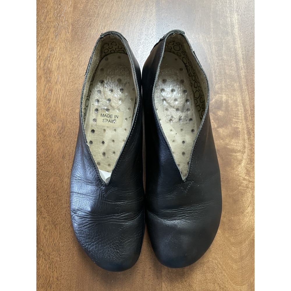 CAMPER Casi Myra Black Leather Ballerina Ballet Flats Shoes Comfort Sz EU38 B8